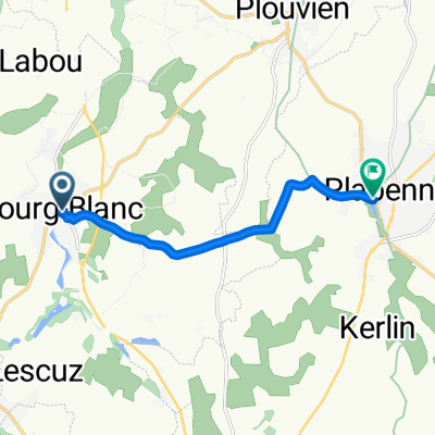 De 1 Rue Saint-Yves, Bourg-Blanc à 21T Rue de l'Aber, Plabennec