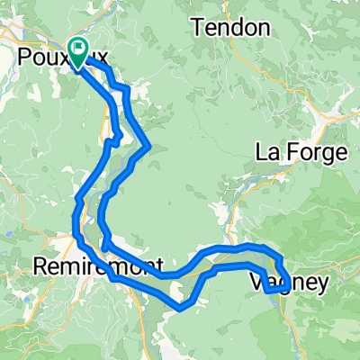 De Rue du Voyen 21, Pouxeux à Rue du Voyen 21, Pouxeux