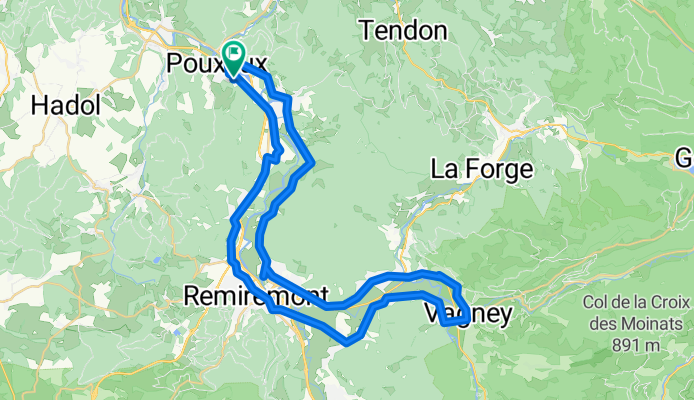 De Rue du Voyen 21, Pouxeux à Rue du Voyen 21, Pouxeux
