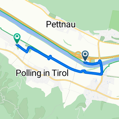 Doktor-Otto-Keimel-Weg 10, Pettnau nach Bahnhofstraße 9, Flaurling-Bahnhof