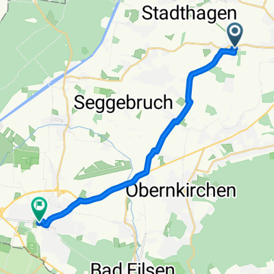 Lüdersenkamp 4, Stadthagen nach Schloßplatz 1, Bückeburg
