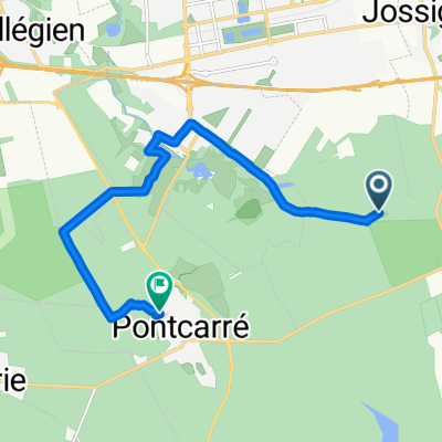 De Allée de Chasse, Bussy-Saint-Georges à 24 Rue des Poulinières, Pontcarré