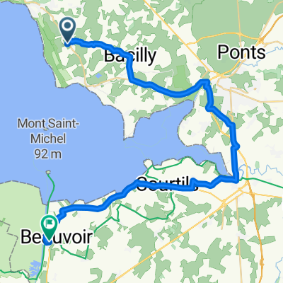 Dragey Ronthon - Mont St Mich vélo de route