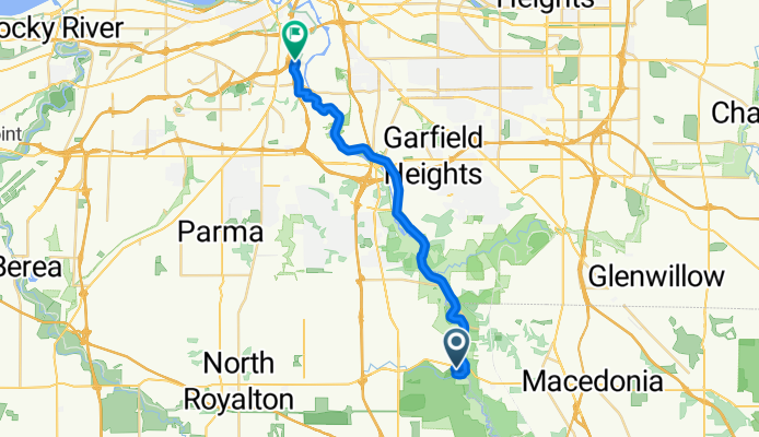13209 Station Rd, Brecksville to 3401 Steelyard Dr, Cleveland