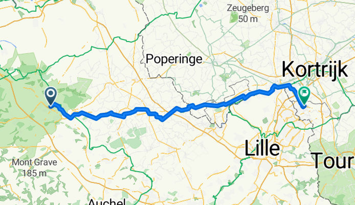 Allée des Sports 54, Saint-Omer to Kasteellaan 108, Moeskroen