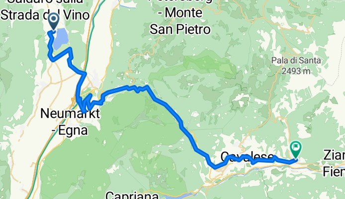 San Giuseppe al Lago 27, Caldaro nach Via Fia 1, Tesero