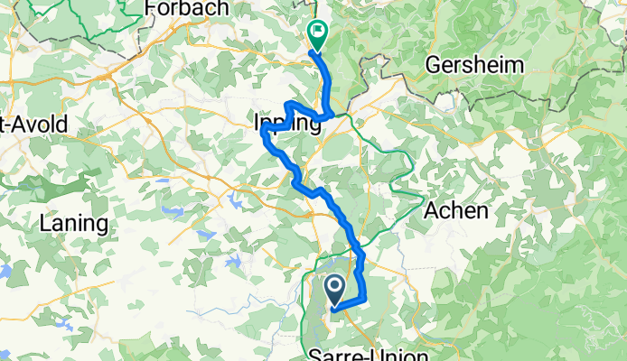 Rue de la Paix 14, Keskastel nach Elsässer Straße 34, Kleinblittersdorf