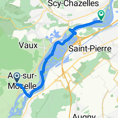 De Rue Président Wilson 19, Ars-sur-Moselle à Chemin de la Moselle 7, Scy-Chazelles
