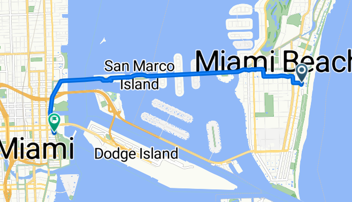 1601 Collins Ave, Miami Beach to Biscayne Blvd, Miami