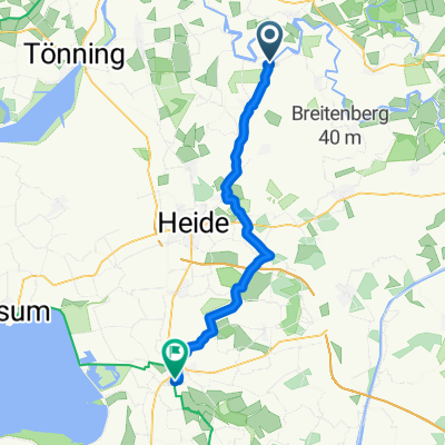 Horst 1, Hennstedt nach Friedrichshöferstraße 60, Meldorf