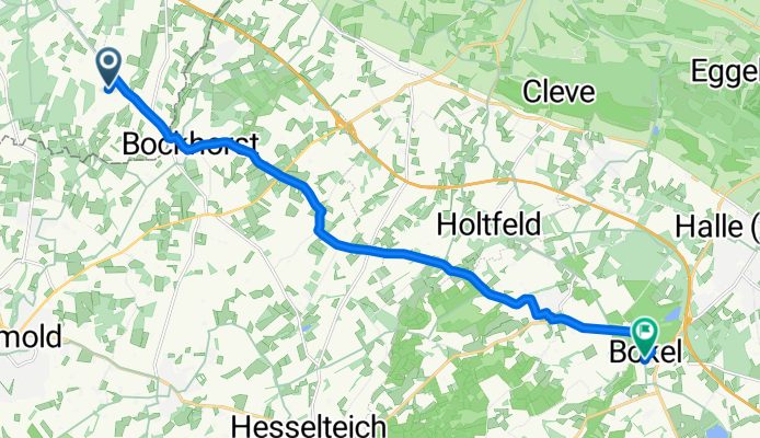 Frankfurter Straße 156, Bad Rothenfelde nach Ernteweg 18, Halle (Westfalen)