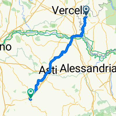 Via Manzoni 39, Robbio nach Via Cavour 14, Alba