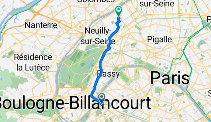 De 15 Rue du Général Alain de Boissieu, Paris à 8–10 Rue Collange, Levallois-Perret