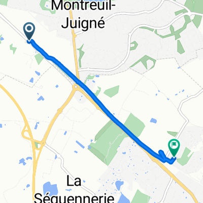 Itinéraire vers 1 Avenue Pierre Poivre, Avrillé