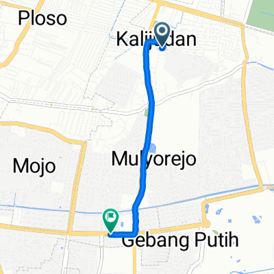 Jalan Kalijudan IX Gang Kusuma 20, Kecamatan Mulyorejo to Jalan Raya Kertajaya Indah 62, Kecamatan Mulyorejo