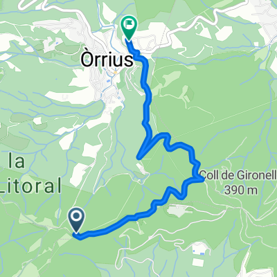 Ruta a Calle Aquença, 1–5, Òrrius