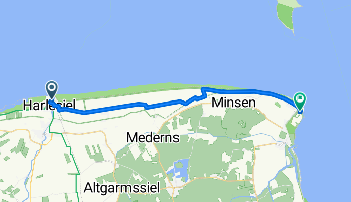 Route von Am Harlesiel 20, Wittmund