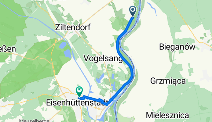 Unnamed Road, Oder-Spree nach Rosa-Luxemburg-Straße 21, Eisenhüttenstadt
