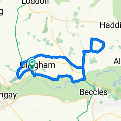 Brookfield, Station Road, Bungay to Willow Cottage, Station Road, Bungay