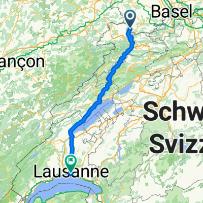 Grand Rue 56, Courtavon nach Tunnel Ouest Saint-François 1003, Lausanne