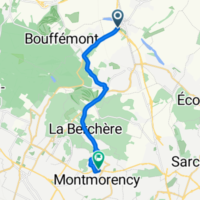 De Route Nationale, Baillet-en-France à 3bis Avenue Georges Clemenceau, Montmorency