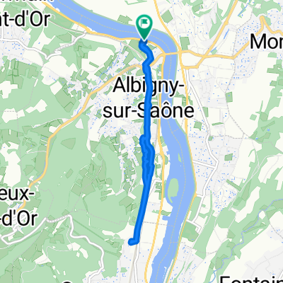 De 1 Quai de Villevert, Albigny-sur-Saône à 1 Quai de Villevert, Albigny-sur-Saône