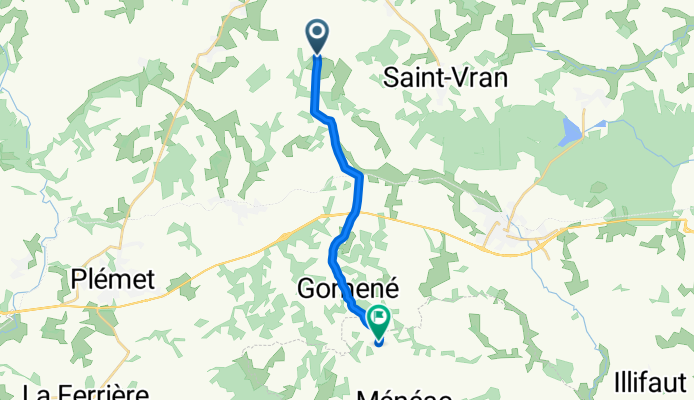 De Le Barillet, Laurenan à Rue Mirebeau, Ménéac