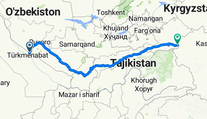 boukhara-xinjiang via tadjik