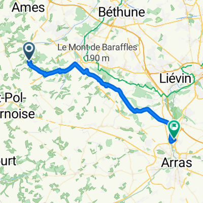 Du donjon de Bours à Ecurie par Le château d'Olhain