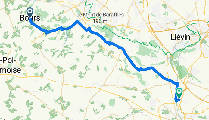 Du donjon de Bours à Ecurie par Le château d'Olhain