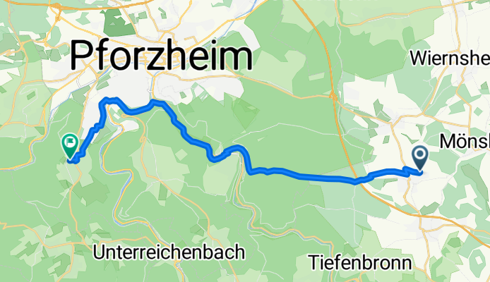 Silcherstraße 2, Wimsheim nach Breitenackerweg 12, Pforzheim