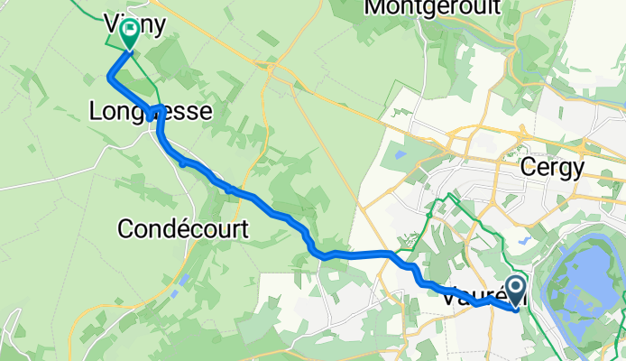 De 2 Rue des Aulnes, Vauréal à 19A Rue de la Comté, Vigny