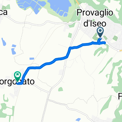 Da Via Lamosa 1–21, Provaglio d'Iseo a Via Cavour 5b, Borgonato