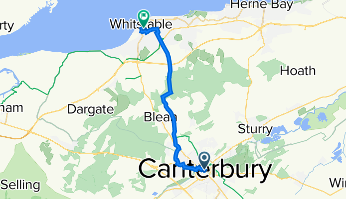 Canterbury to Whitstable
