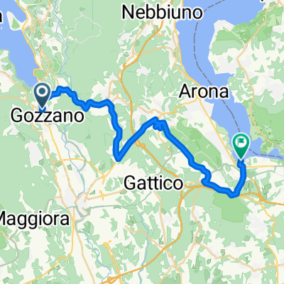 SP229, Gozzano nach Via Lago Maggiore 44/B, Castelletto sopra Ticino