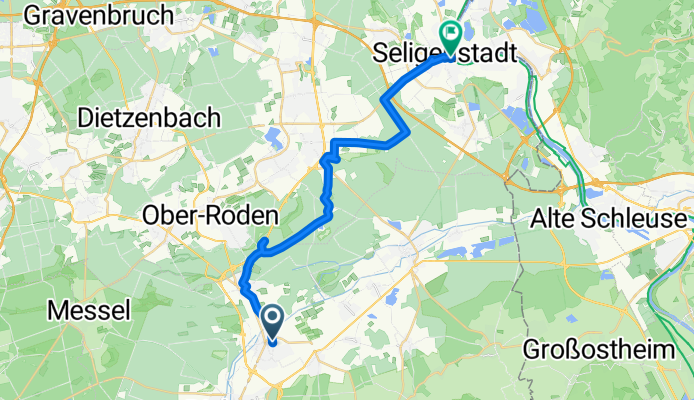 Schillerstraße 15A, Münster nach Große Maingasse 7, Seligenstadt