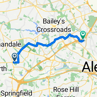 6844 Braddock Rd, Annandale to 3301–3317 S Wakefield St, Arlington