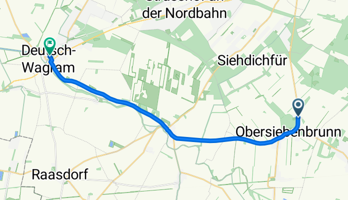 Gänserndorfer Straße 8, Obersiebenbrunn nach Auf der Heide 5, Deutsch-Wagram