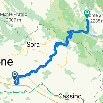 Da Via Molare 14, Ceprano a Strada Regionale 479 Sannite, Scanno