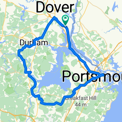 Through Portsmouth, Greenland, Newington, Durham, and back to Dover