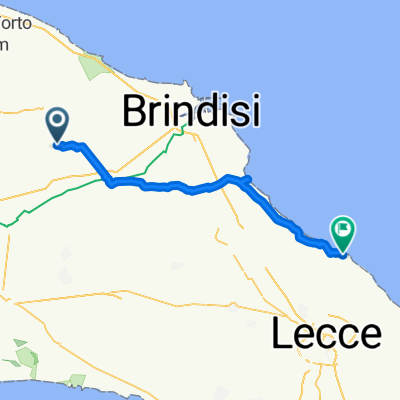 Da Contrada Paretone Piccolo, San Vito dei Normanni a Via del Fanello 23, Torre Chianca