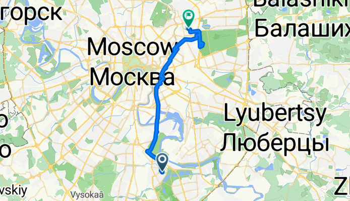 От улица Медиков, 14к2с2, Москва до Проектируемый проезд № 951, 33, Москва