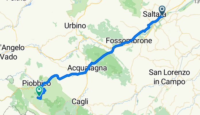 Percorso da Via Caduti della Libertà 11, Colli al Metauro