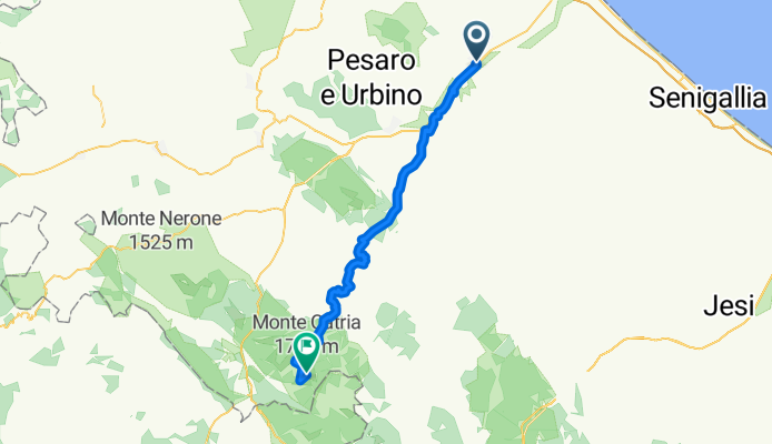 Percorso da Via Caduti della Libertà 11, Colli al Metauro