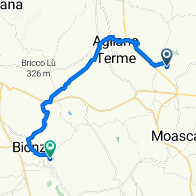 Da Strada Cocito 28, Castelnuovo Calcea a Strada Bionzo 79, Costigliole d'Asti