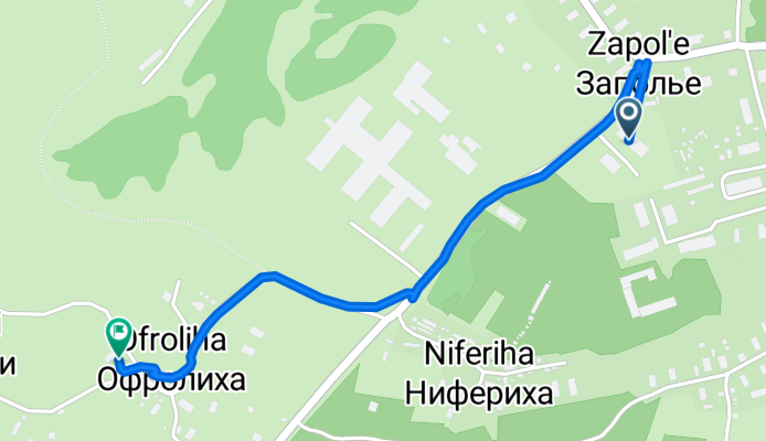 От Unnamed Road, Заполье поселок до Unnamed Road