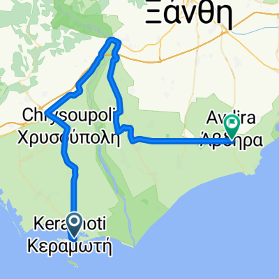 Unnamed Road, Keramoti to Unnamed Road, Xanthi