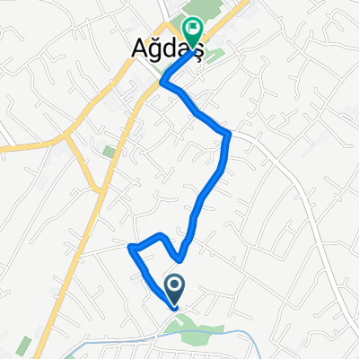 Route to Aliyev St, Ağdaş