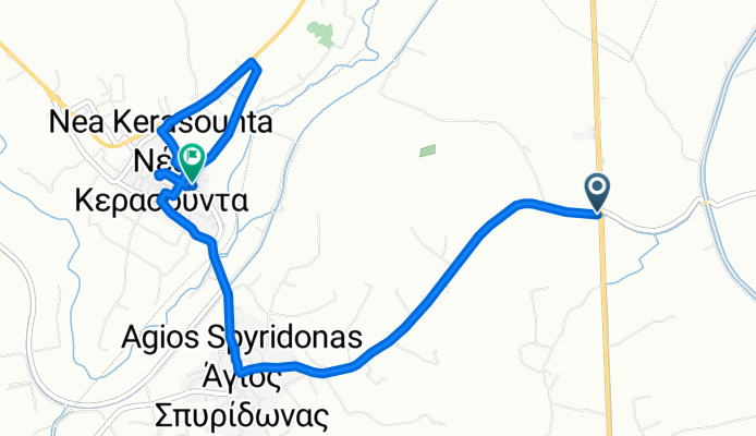 Επαρχιακή Οδός Νέας Φιλιππιάδας - Σαλαώρας, Άρτα to Unnamed Road, Nea Kerasounta