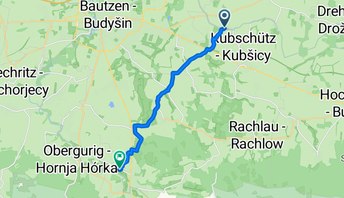 Kreckwitzer Straße 2, Kubschütz nach Fabrikstraße 17, Großpostwitz/Oberlausitz